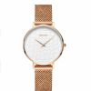 features of ss550 slim case mesh strap women's watch