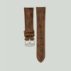 coffee colored leather watch strap manufacturer